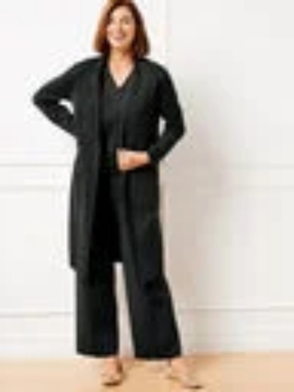 NWOT TALBOTS BLACK SMOOTH COTTON DUSTER 2X